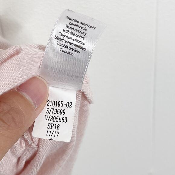 Athleta Threadlight Twist Ruched Tank Top XXS Light Pink Modal Stretch Crew Neck - Picture 7 of 8